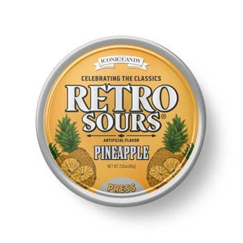 Retro Sours Pineapple Hard Candy
