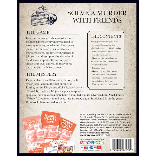 A Slice of Murder-Murder Mystery Party
